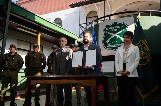 Presidente de la República Gabriel Boric Font promulgó Ley que regula los sistemas de registro y almacenamiento audiovisual en actuaciones policiales