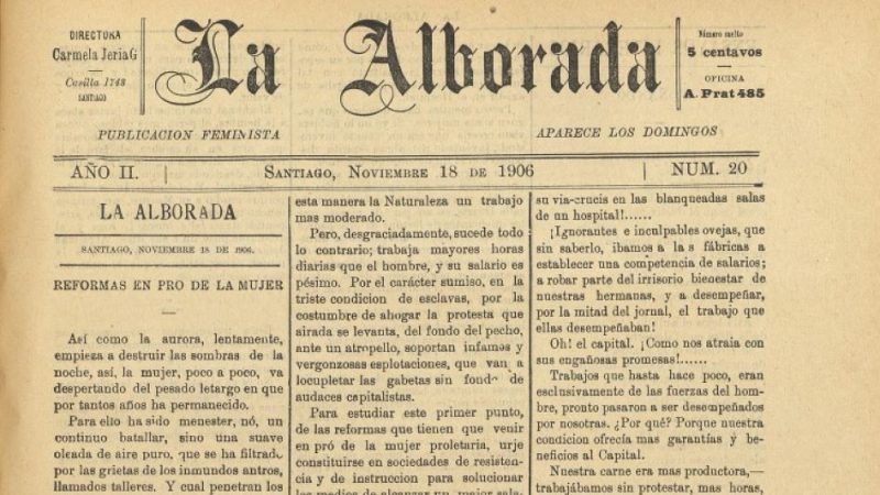 Los inicios de la prensa femenina y feminista en Chile