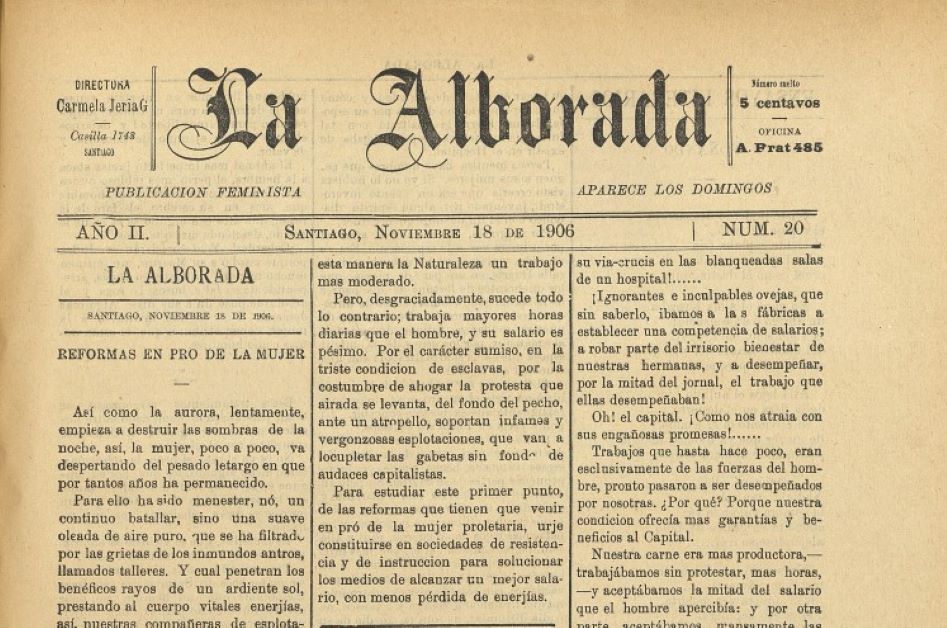 Los inicios de la prensa femenina y feminista en Chile