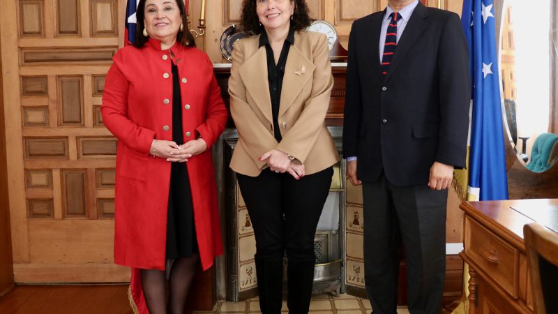 Presidenta de la Corte de Apelaciones de Punta Arenas recibe saludo protocolar de presidenta y ministro de la Corte Marcial