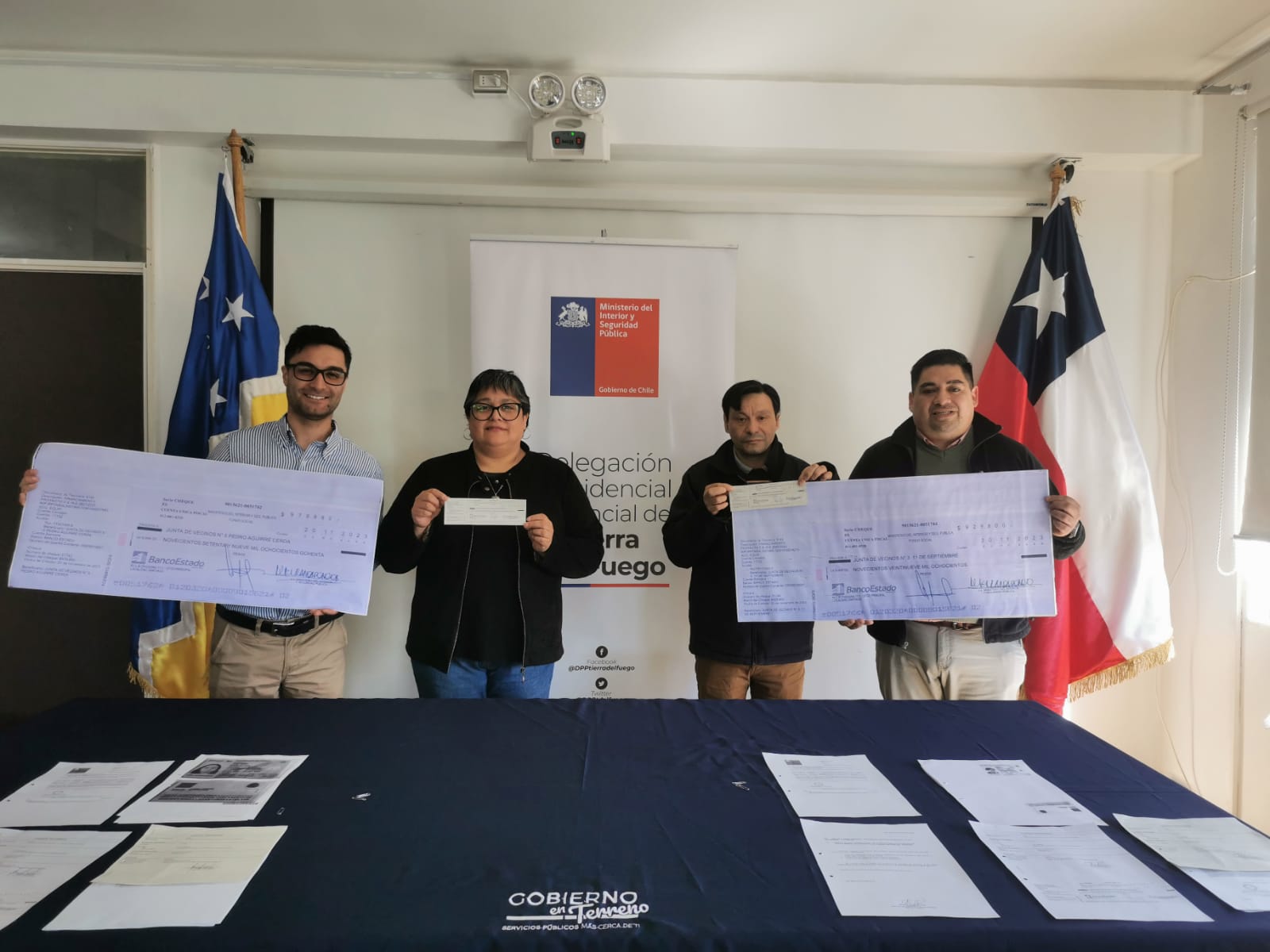 Delegación Provincial continúa con entrega de fondos sociales Presidente de la República en la provincia de Tierra del Fuego
