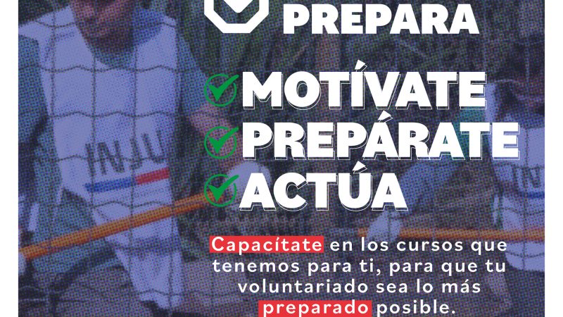 INJUV y SENAPRED invitan a participar en talleres del Voluntariado Chile Se Prepara
