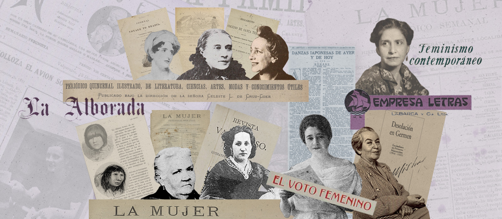 Recursos e imágenes sobre la mujer en Chile en la Biblioteca Nacional Digital