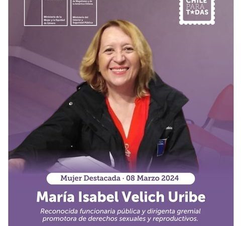 Matrona María Isabel Velich recibió distinción el Día de la Mujer