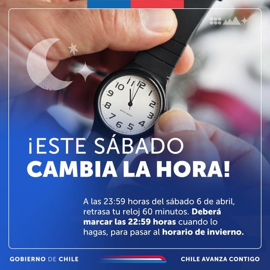 En Magallanes permanecemos con el mismo horario | Cambio de hora en el resto de Chile