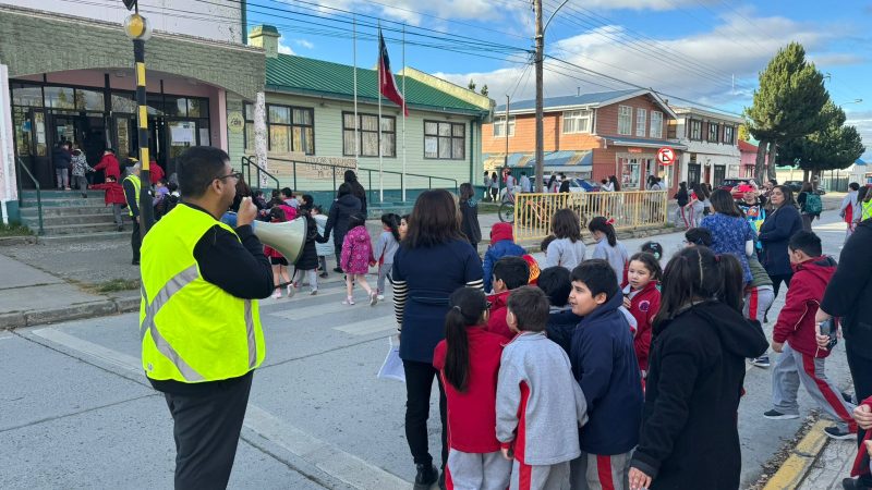 Exitoso simulacro de evacuación se realizó en Escuela Bernardo O’Higgins de Puerto Natales