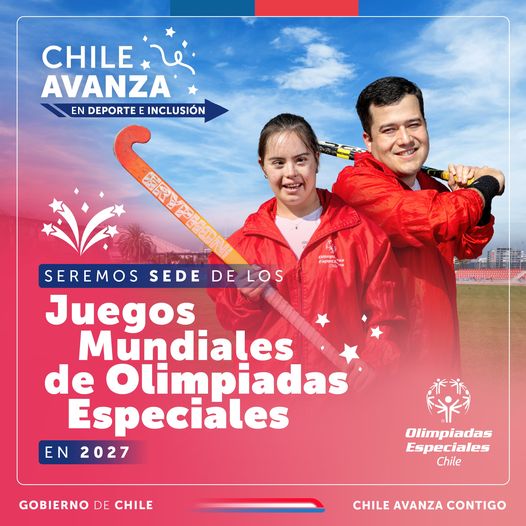 Chile será sede de los Juegos Mundiales de Olimpíadas Especiales 2027