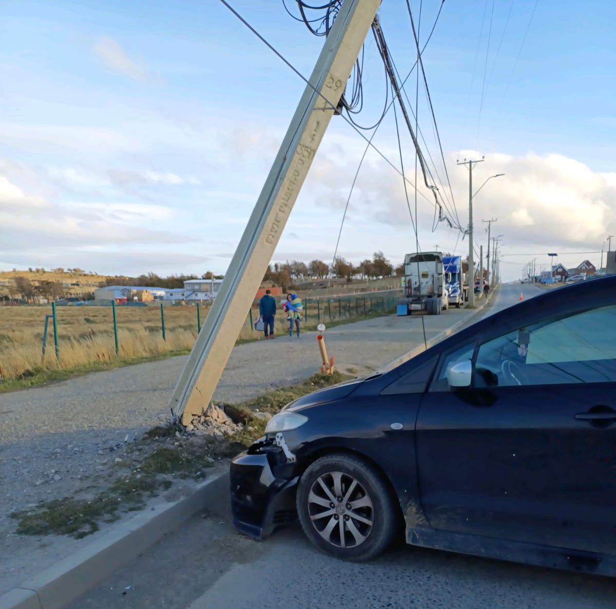 Choque provoca corte de energía eléctrica en sector sur de Punta Arenas