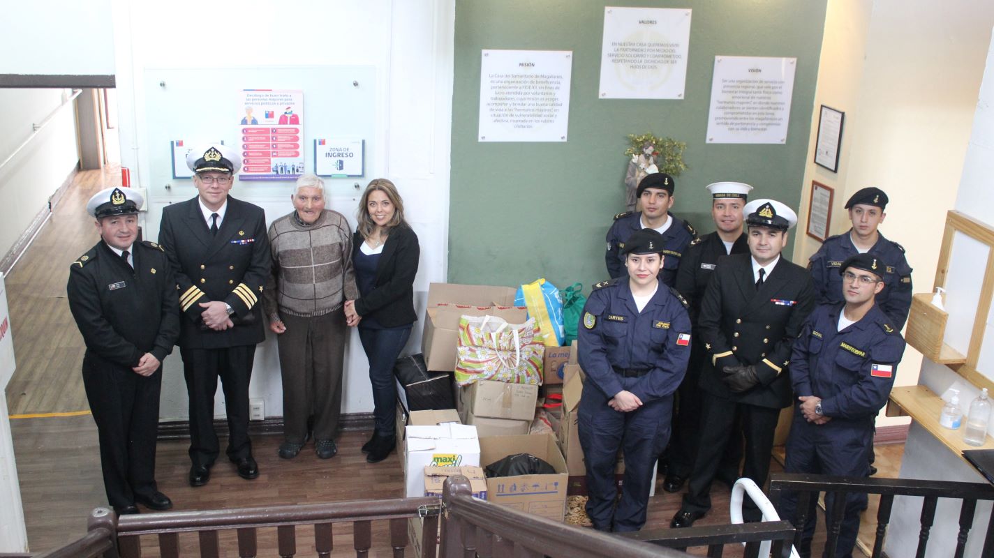 III Zona Naval realizó donación a la Casa del Samaritano en Magallanes