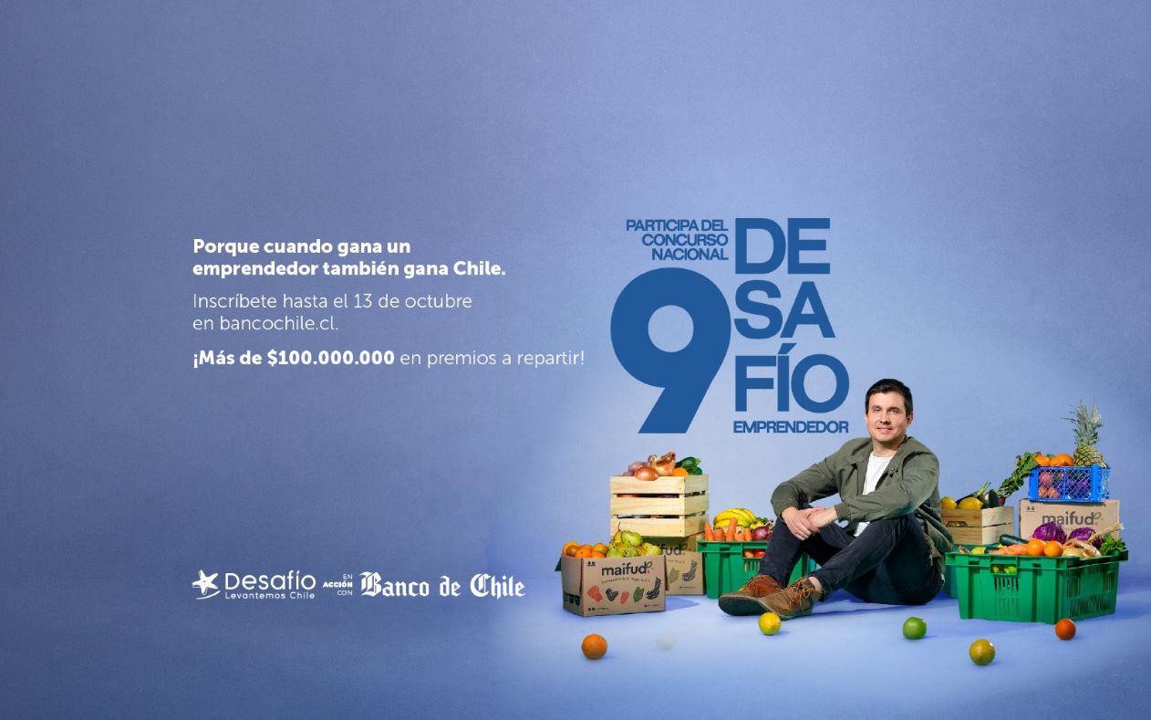 Vuelve el reto: Banco de Chile en acción con Desafío Levantemos Chile abren la convocatoria para el 9º Concurso Nacional Desafío Emprendedor