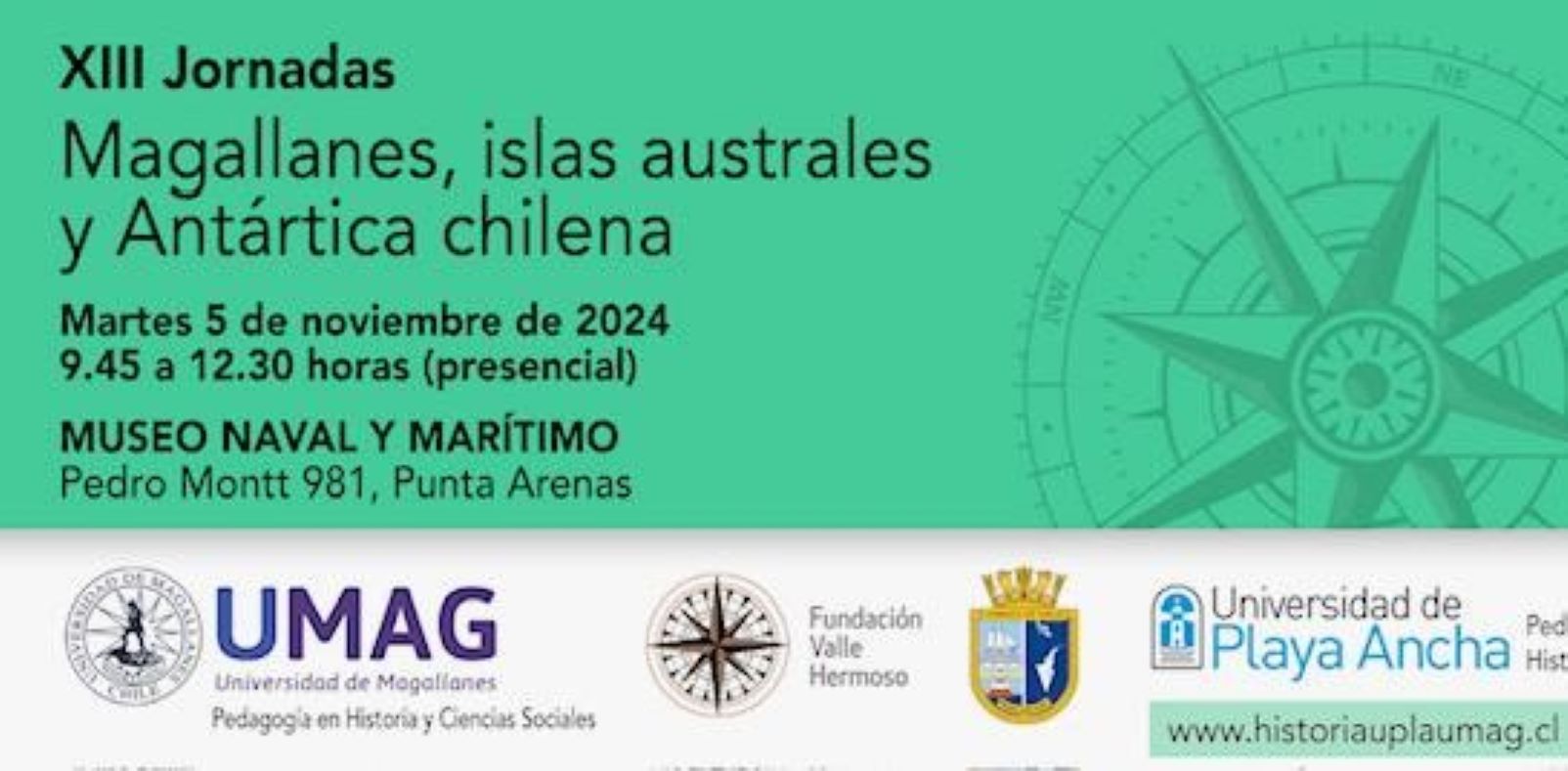 XIII versión de las Jornadas de investigación histórica “Magallanes, islas Australes y Antártica Chilena” se efectuará en Punta Arenas