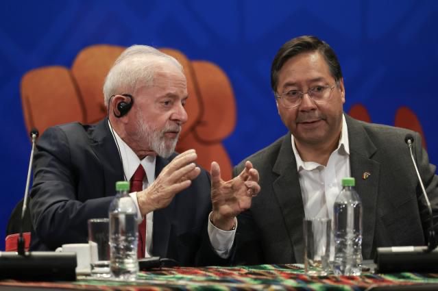 Luis Arce se reunió con Lula da Silva en la Cumbre del Mercosur