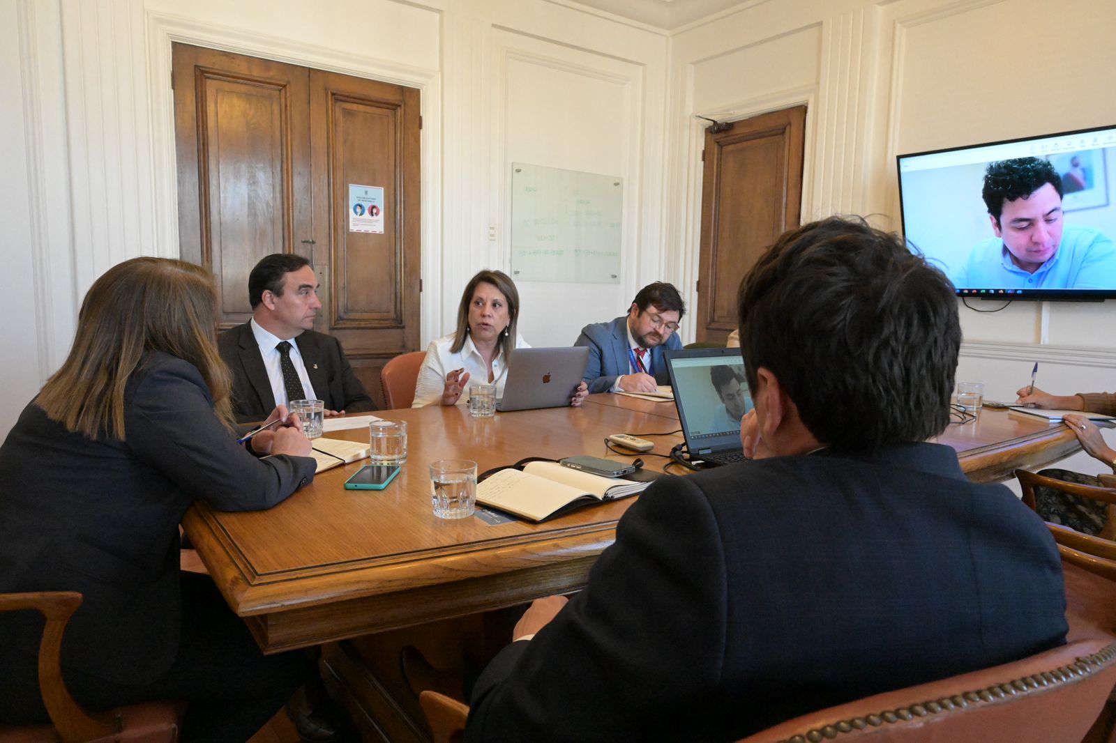 Gobernador Flies se reunió con ministros y subsecretarios en Santiago