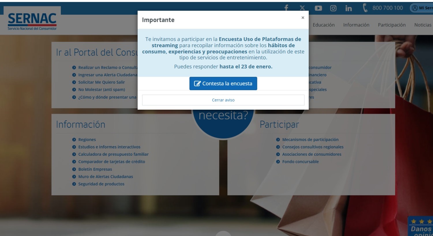 Encuesta sobre uso plataformas de streaming de SERNAC | Denisse Pérez Ogden, Coordinadora Regional