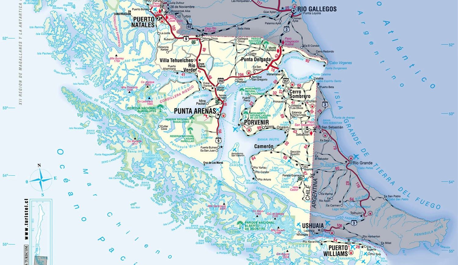 Chubascos de aguanieve y escarcha se pronostican este lunes en Magallanes