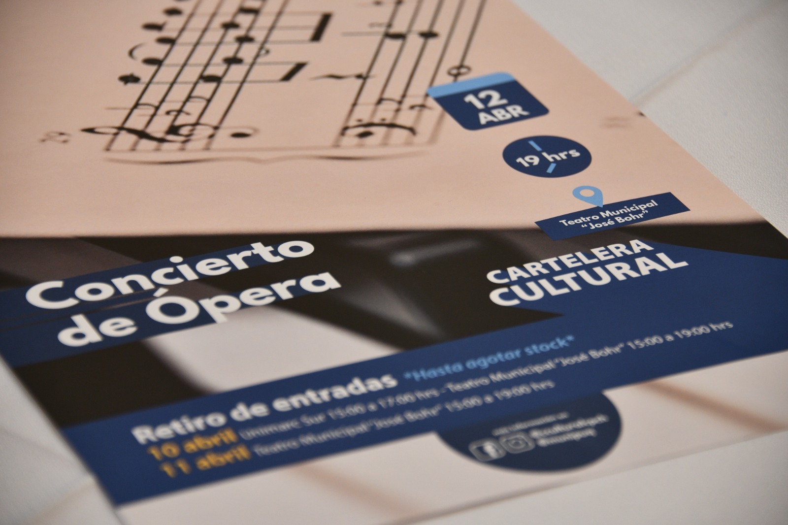 Municipio invita a concierto de ópera en el Teatro “José Bohr”