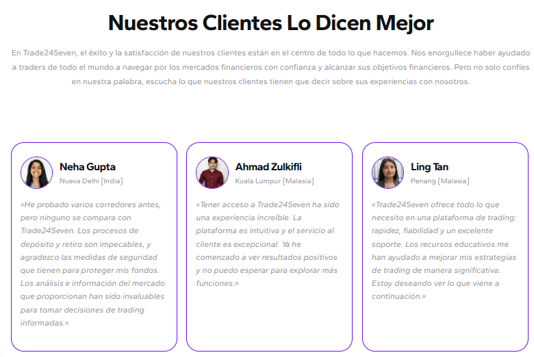 Reseña de Trade24Seven.com