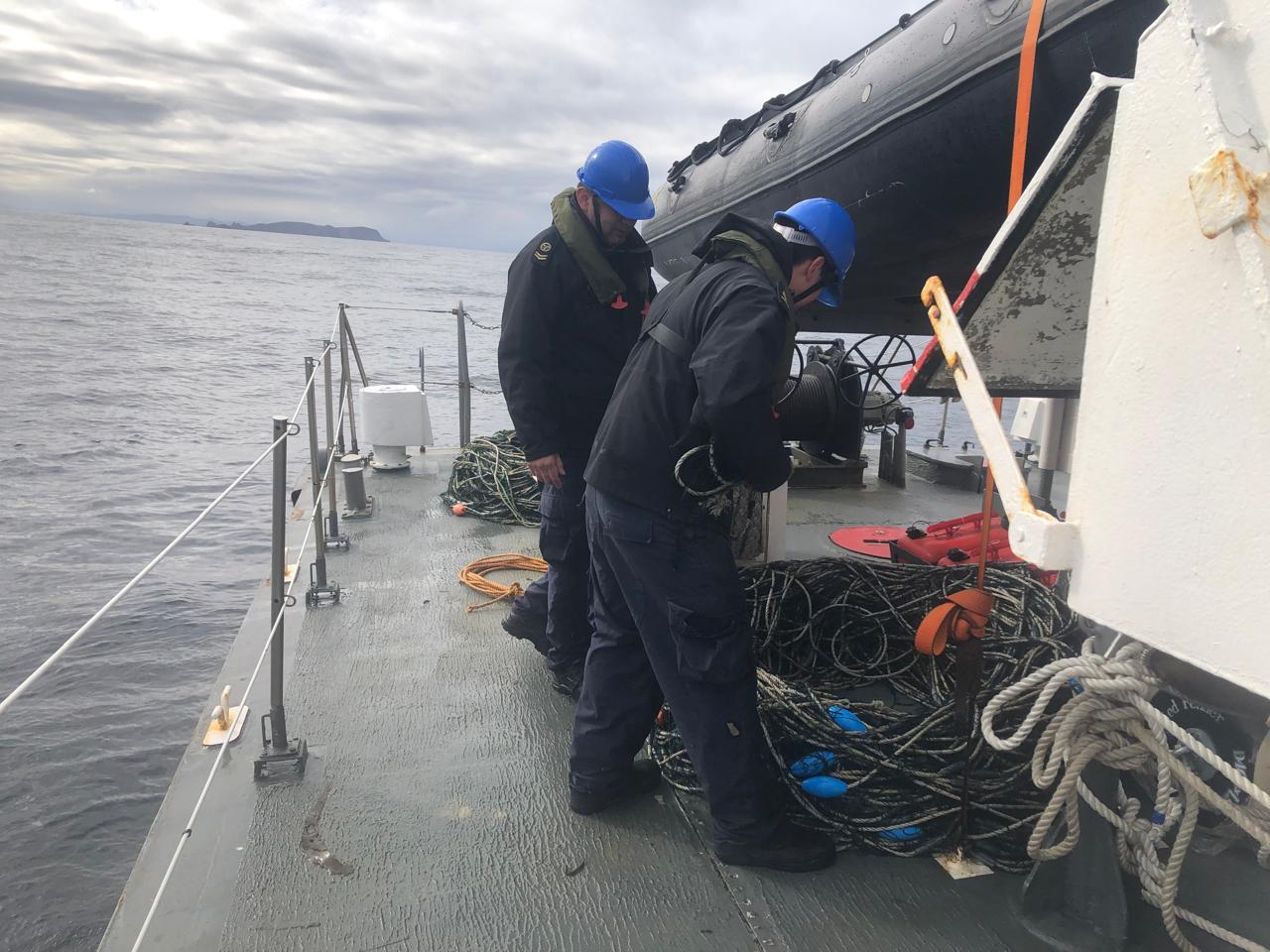 Retiran 800 metros de redes centolleras caladas al sur de las islas Evout