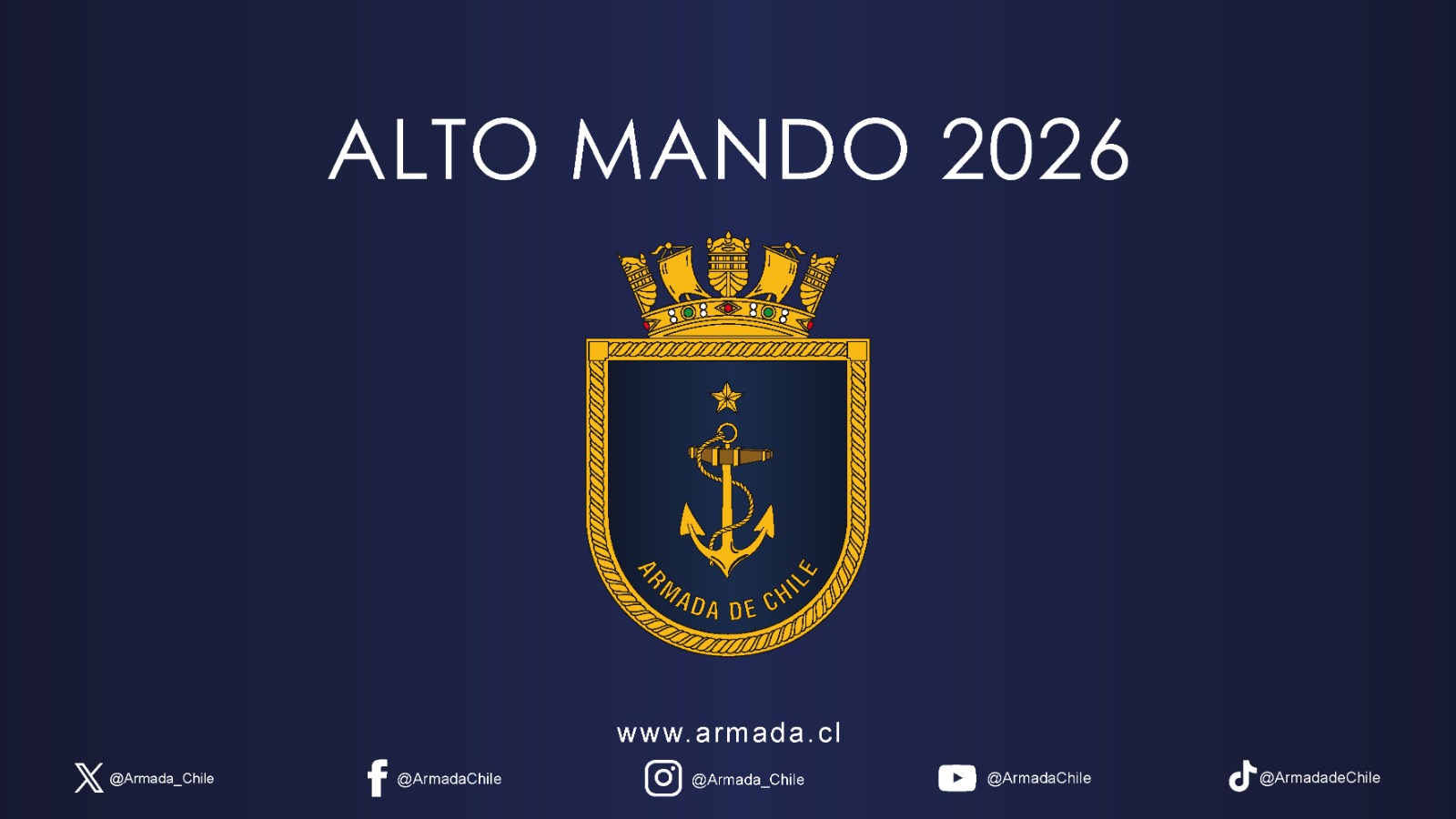 Alto Mando 2026 de la Armada de Chile fue designado por el Presidente Gabriel Boric