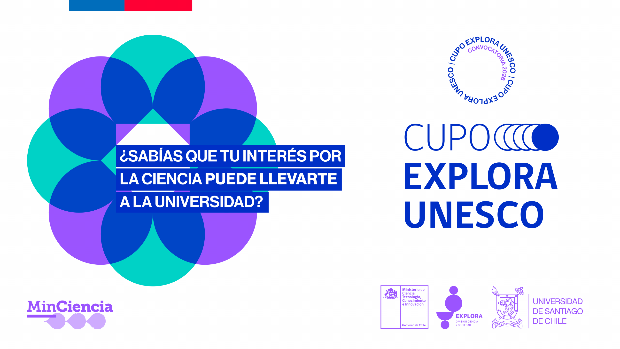 805 vacantes tiene disponible el Cupo Explora-Unesco 2026 para jóvenes con trayectoria científica