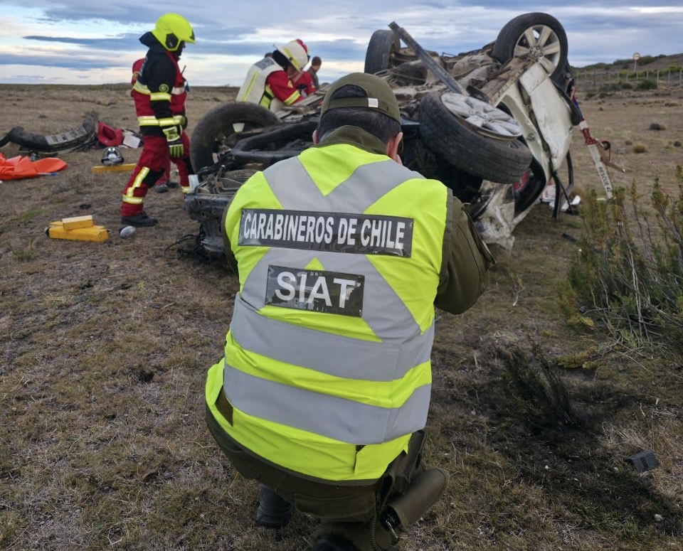 Dos fallecidos deja trágico accidente en intersección de rutas CH-255 y CH-257 en la provincia de Magallanes