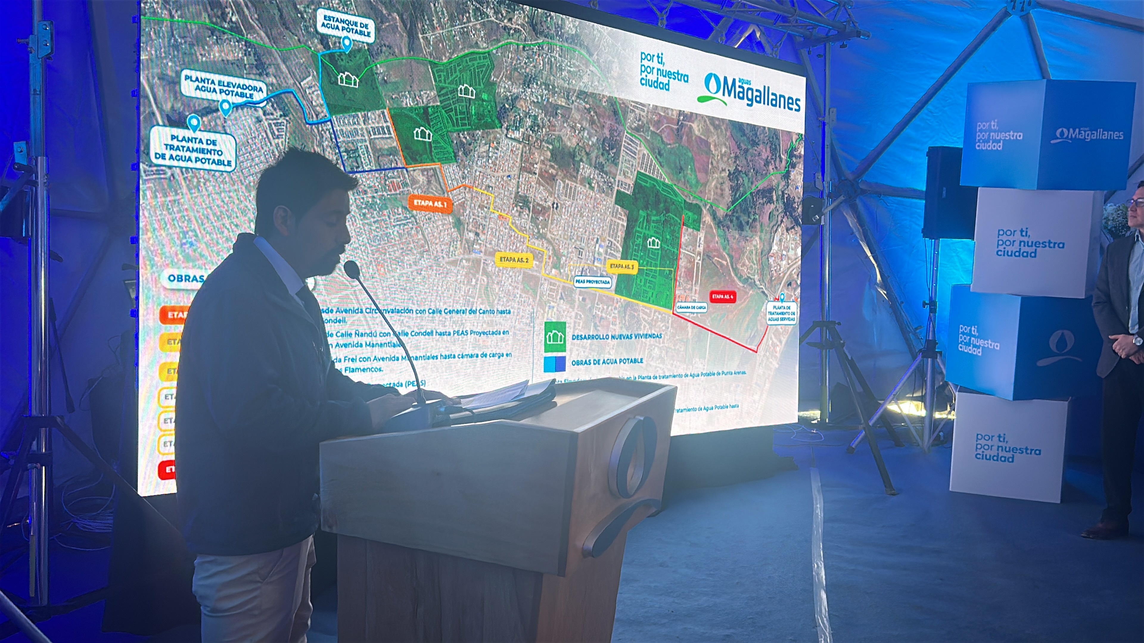 Aguas Magallanes Inaugura estanque Los Ñirres, pieza clave para el desarrollo urbano en el sector centro poniente de Punta Arenas