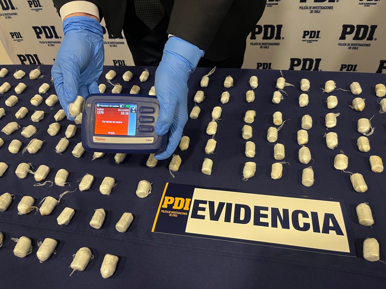 PDI detiene a ciudadano extranjero con más de seis kilos de cocaína cuando intentaba ingresar a Magallanes