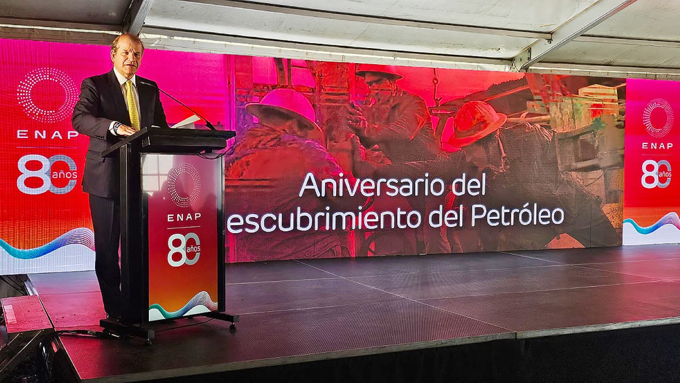ENAP celebró los 80 años del descubrimiento del petróleo en su futura planta de hidrógeno verde en Magallanes