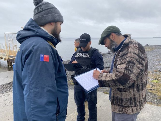 Autoridad Marítima de Tierra del Fuego y SERNAPESCA realizaron operativo de fiscalización de pesca deportiva en Lago Blanco