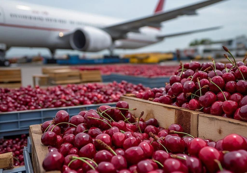 Arriba a Tianjin primer envío de cerezas chilenas al norte de China este invierno