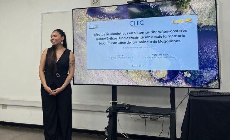 Becaria CHIC se tituló con éxito como Geógrafa en la Universidad de Chile tras realizar su defensa de memoria de título desde Magallanes