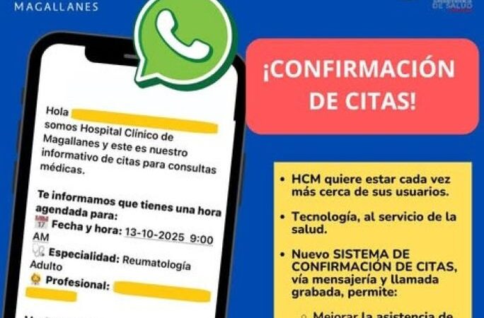 TELEMEDICAL es la plataforma de contacto Whatsapp del Hospital Clínico Magallanes con sus pacientes