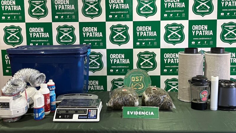 OS7 incauta más de 8 kilos de marihuana abandonados en sector San Juan