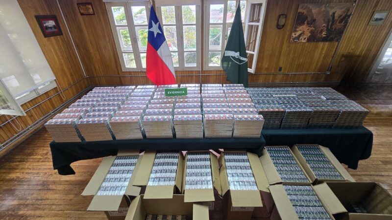 Detienen a ciudadano argentino con millonario cargamento de cigarrillos de contrabando en Porvenir