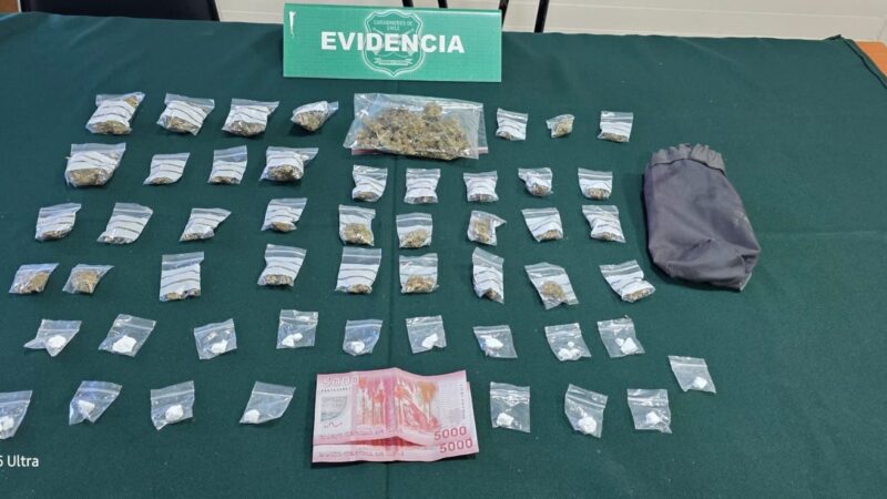 Dos detenidos por microtráfico de drogas en Punta Arenas: incautan marihuana y cocaína en población 18 de Septiembre