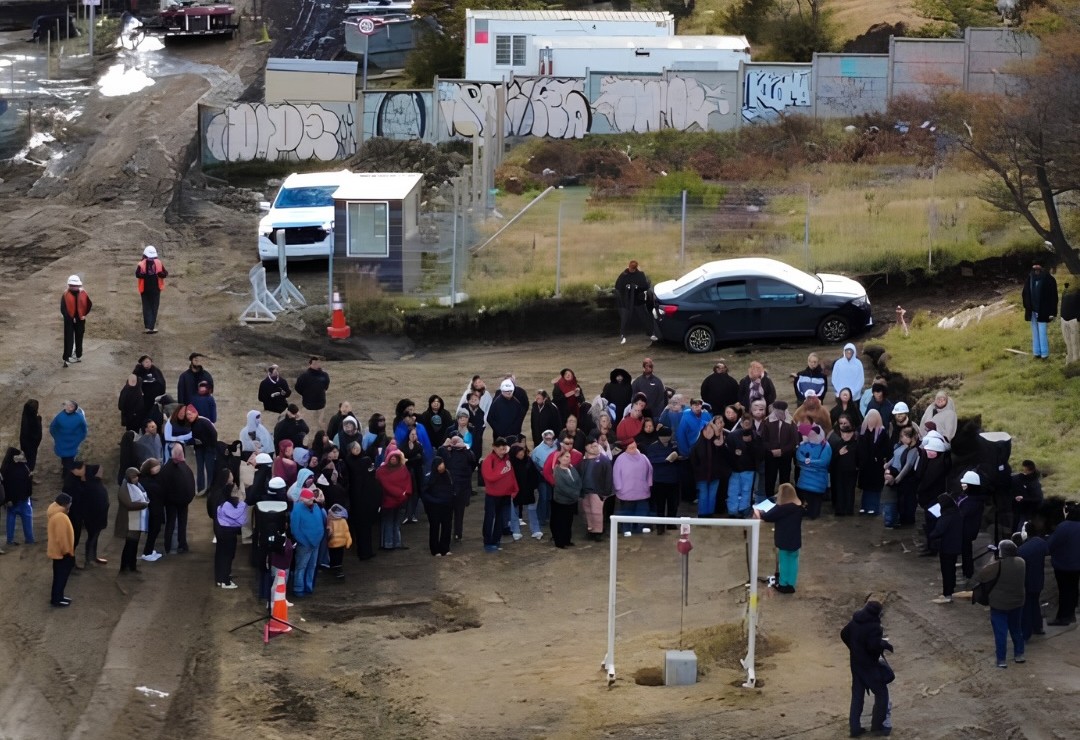 Se puso la primera piedra del Conjunto Habitacional Brisas del Estrecho 3 en Punta Arenas