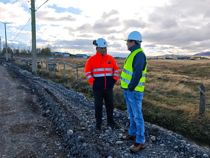 Delegado Presidencial Provincial de Última Esperanza Liber Lazo Navarro, realizó visita inspectiva sobre estado de las obras de vialidad