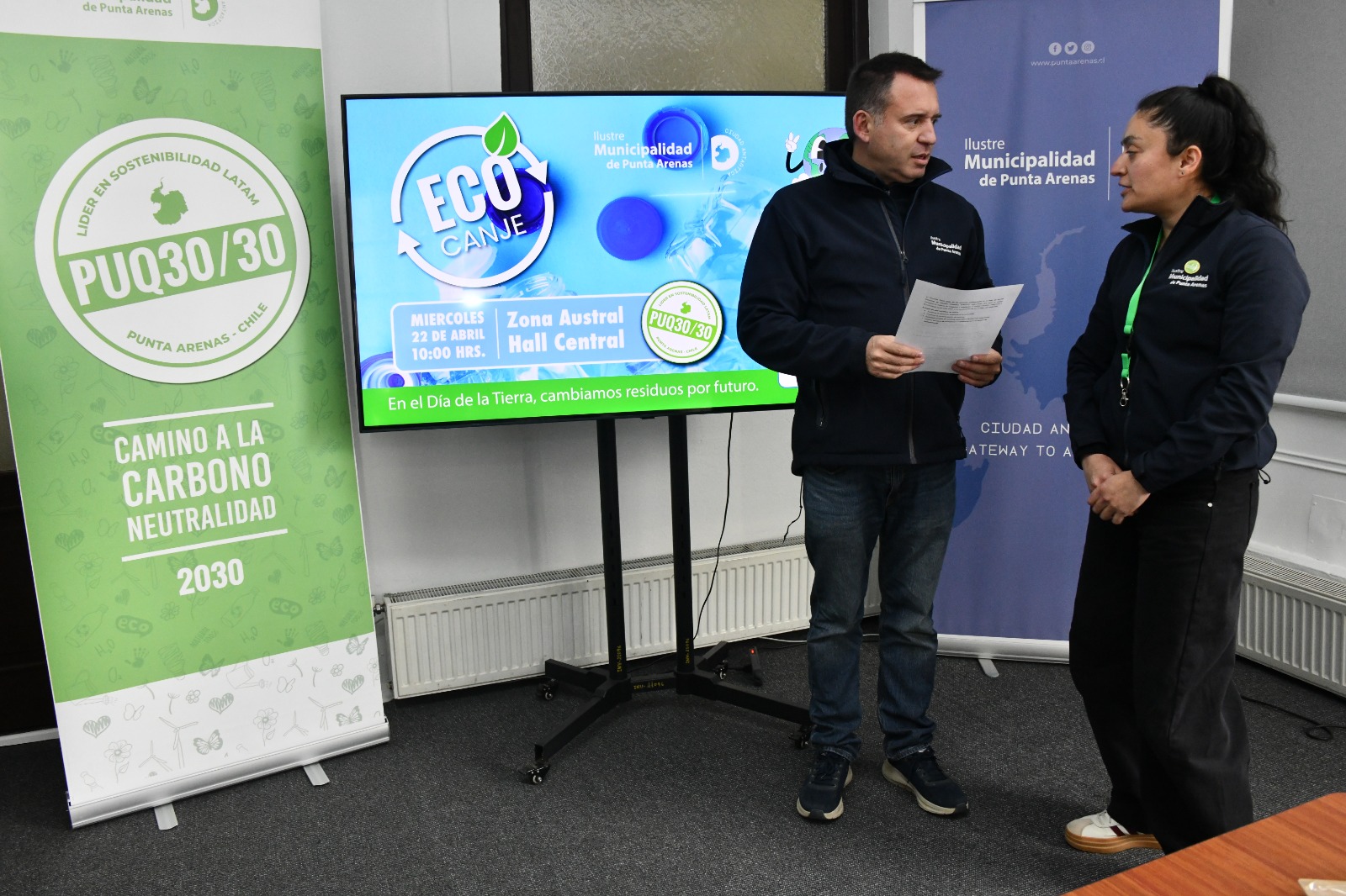 Municipio invita a participar en nueva jornada de Ecocanje: Punta Arenas conmemorará Día de la Tierra con reciclaje y educación ambiental