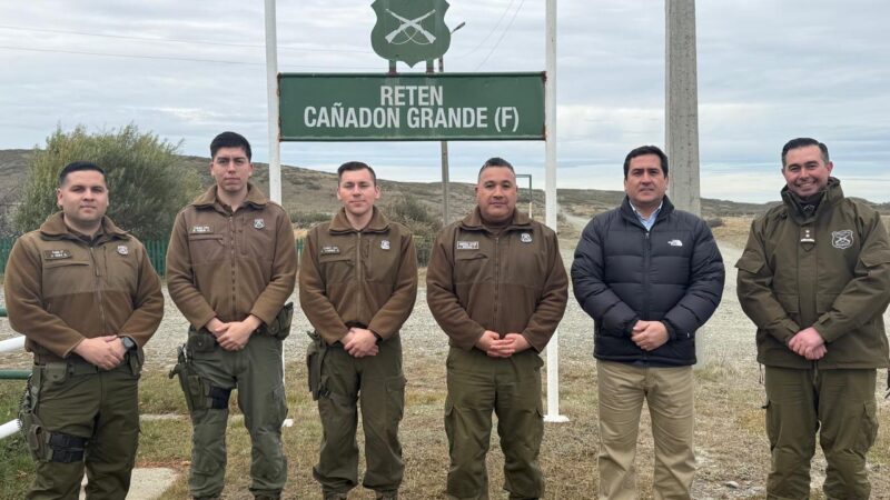 Retén fronterizo Cañadón Grande recibe visita del Seremi de Seguridad Pública de Magallanes y Antártica Chilena