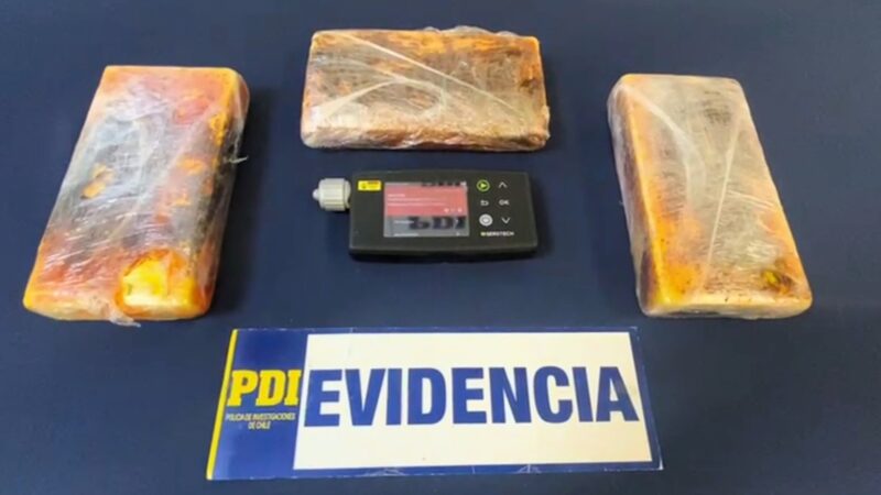 PDI detiene a sujeto por tráfico de drogas e incauta más de 3 kilos de cocaína que tenían como destino la región de Magallanes