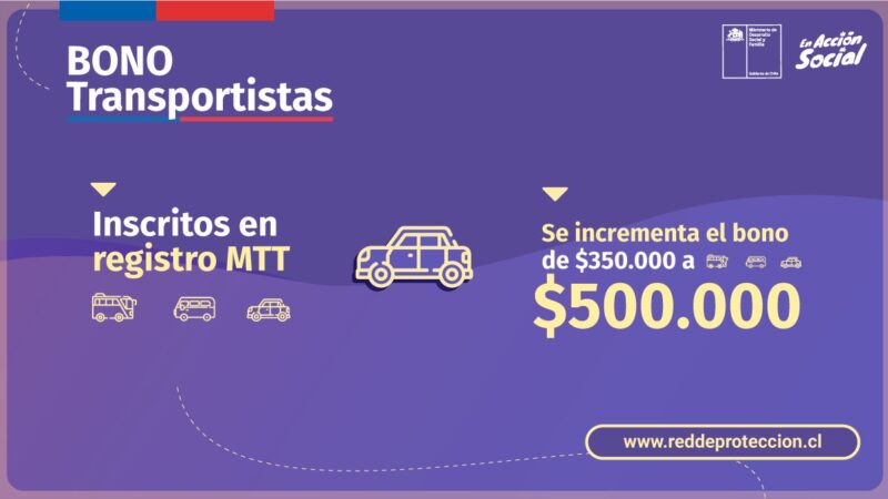 Gobierno anuncia Bono a Transportistas 2026 para apoyar el gasto en combustible
