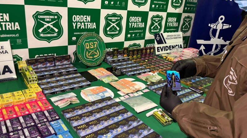 OS-7 de Carabineros desarticula presunta red de tráfico de drogas en Punta Arenas: cuatro detenidos y más de $15 millones en sustancias incautadas