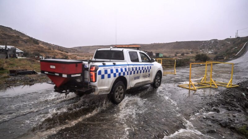 Municipio despliega monitoreo por intensas precipitaciones en Punta Arenas