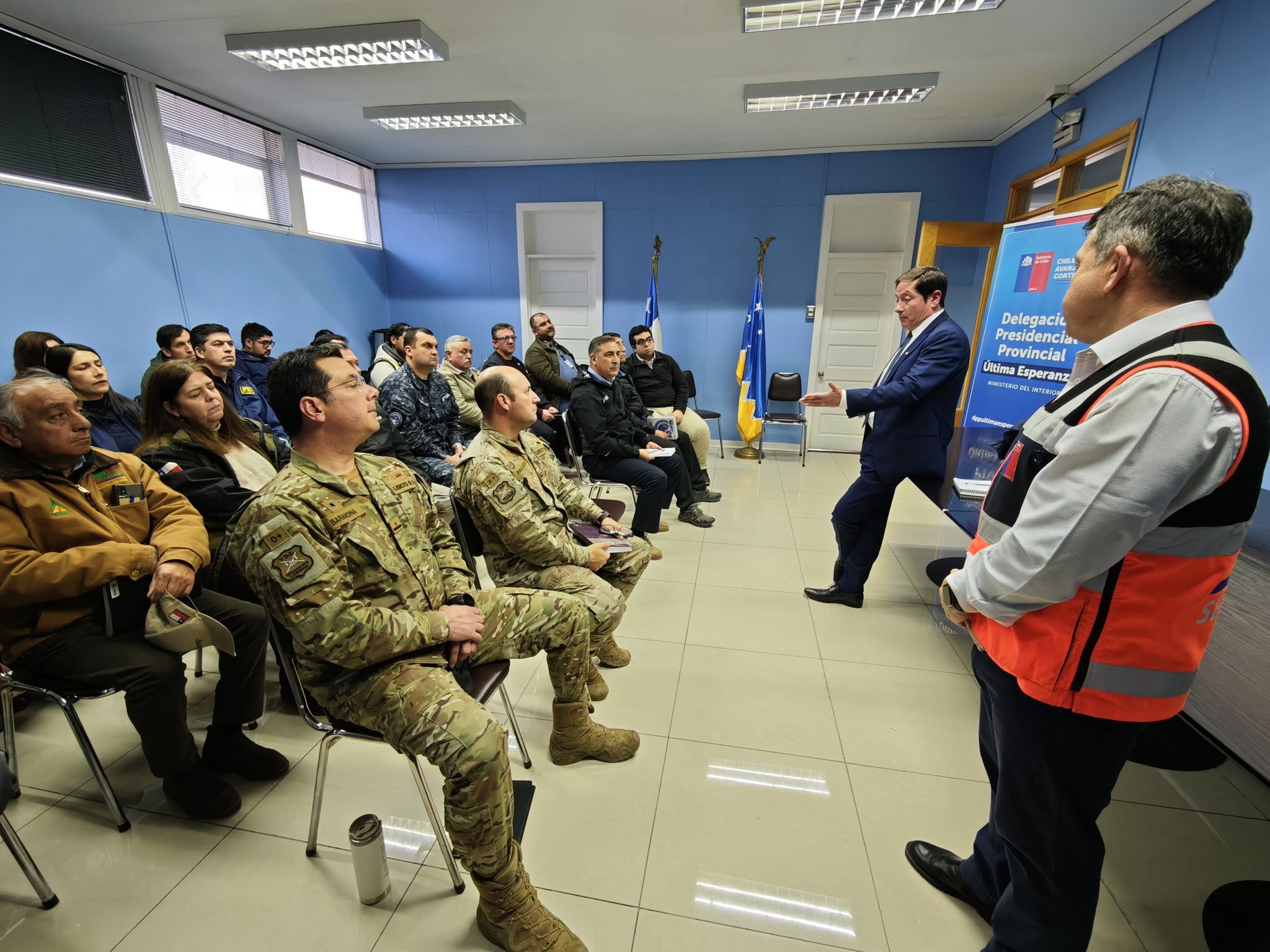 SENAPRED organiza reunión del COGRID Provincial de Ultima Esperanza frente a emergencias invernales