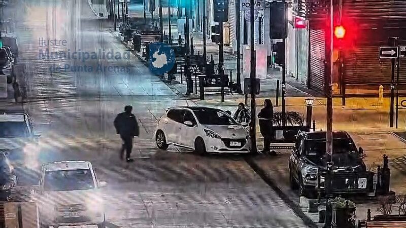 Alcohol al volante deja lesionados y millonarios daños en mobiliario urbano de Punta Arenas