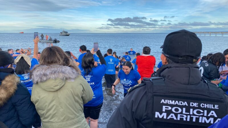 Autoridad marítima desplegó dispositivo de seguridad en el Chapuzón del Estrecho 2026 de Punta Arenas