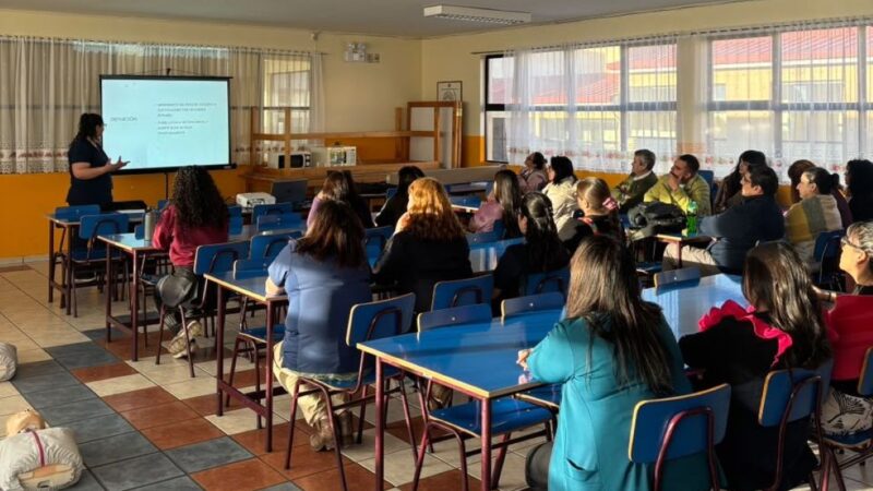 INACAP capacitó a 78 integrantes de la comunidad educativa de la Escuela Patagonia de Punta Arenas en primeros auxilios y reanimación cardiopulmonar.