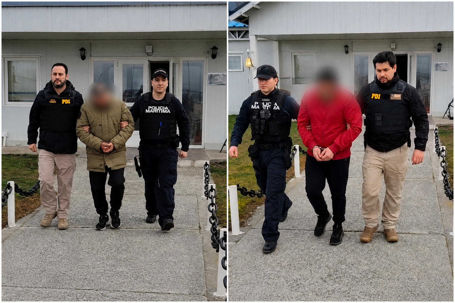 Dos sujetos resultaron detenidos en operativo interagencial de la Armada y la PDI en Tierra del Fuego.