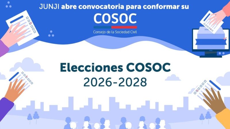 La JUNJI convoca a la ciudadanía a inscribirse para participar en la elección del Consejo de la Sociedad Civil.