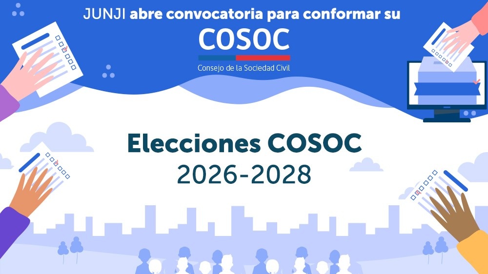La JUNJI convoca a la ciudadanía a inscribirse para participar en la elección del Consejo de la Sociedad Civil.